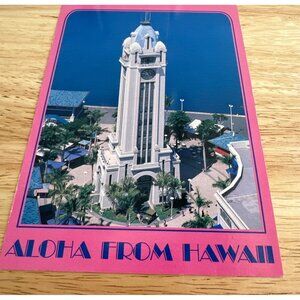 Vintage Aloha From Hawaii Postcard Featuring Aloha Tower Honolulu Sku 0202